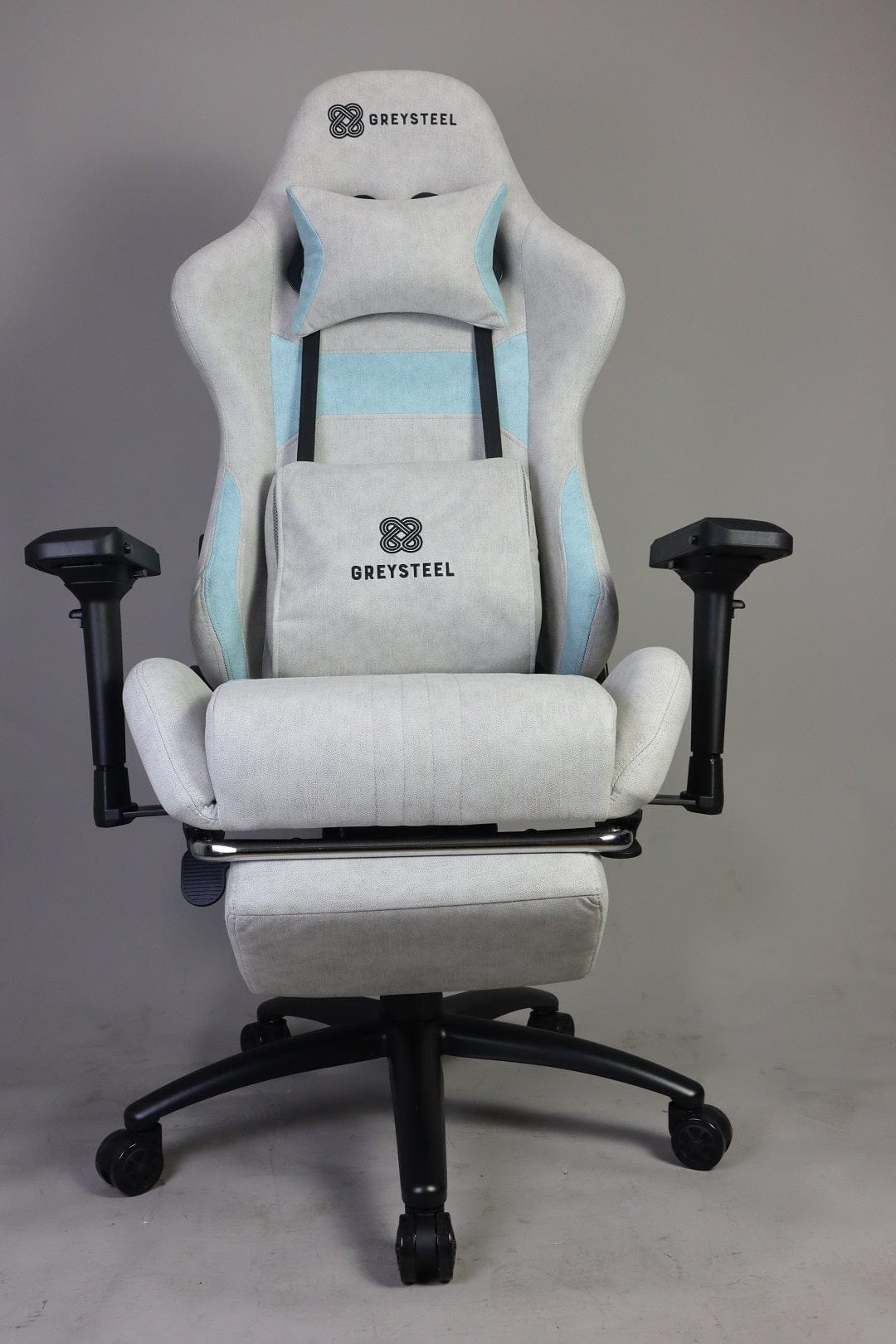 Grey-Blue Greysteel-Breathe Massage Gaming Chair (Grey-Blue)