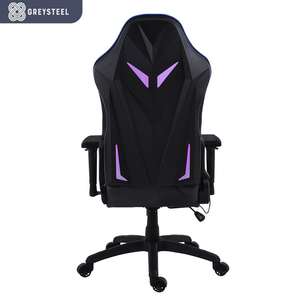 White Blue Greysteel Gaming Chair (White Blue)